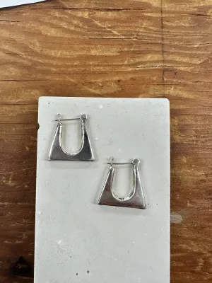 Silver Purse Hoops