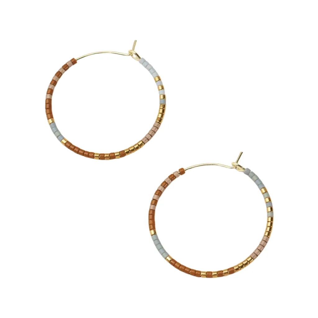 Small Miyuki Chromacolor Hoop Earring