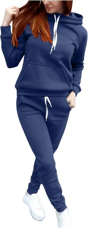 SMIDOW Sweatshirt Sets for Women Hoodie Sweatshirt Matching Sweatpants Lounge Set Fashion Loungewear Y2K Clothes