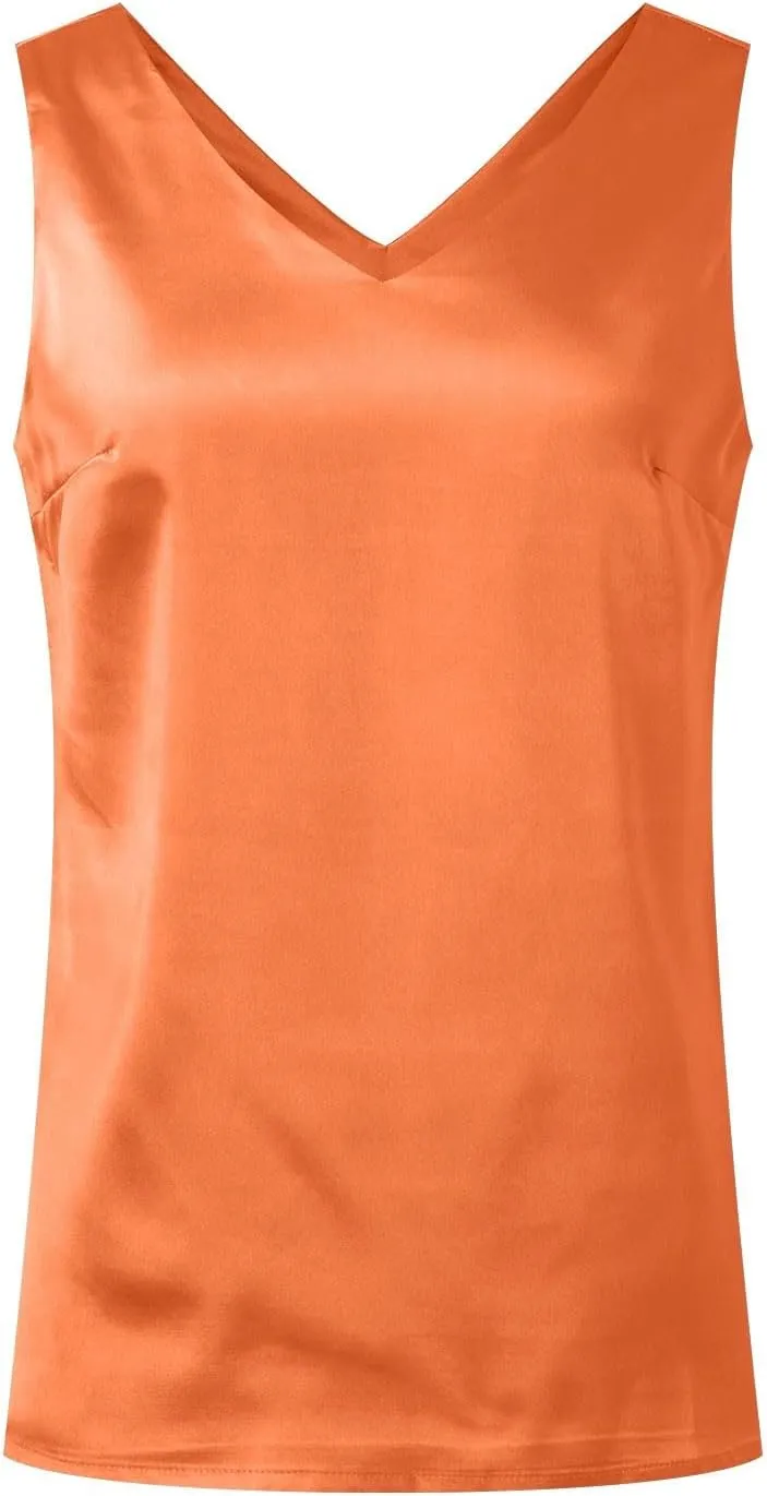 Summer Tank Tops for Women 2025 V Neck Casual Cami Sleeveless Camisole Blouses Summer Basic Tank Shirt