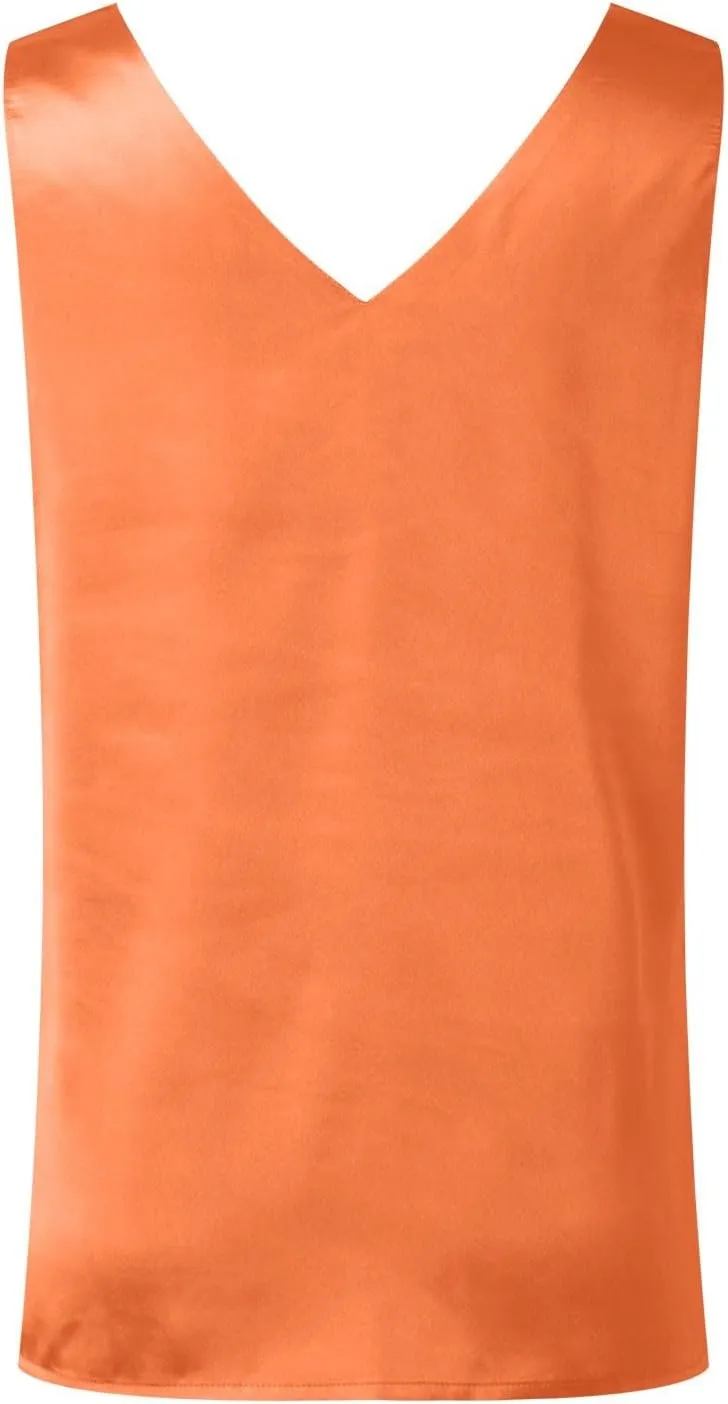 Summer Tank Tops for Women 2025 V Neck Casual Cami Sleeveless Camisole Blouses Summer Basic Tank Shirt