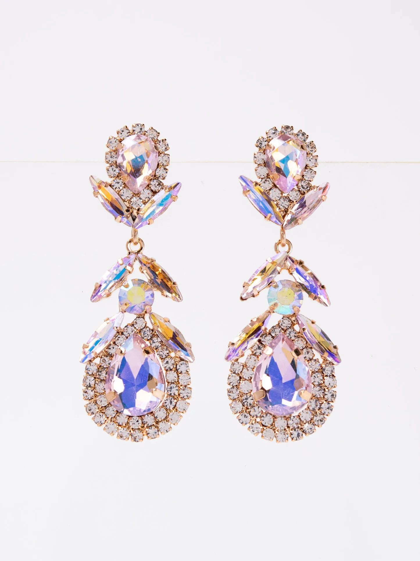 Thalia Rhinestone Stone Dangle Earrings