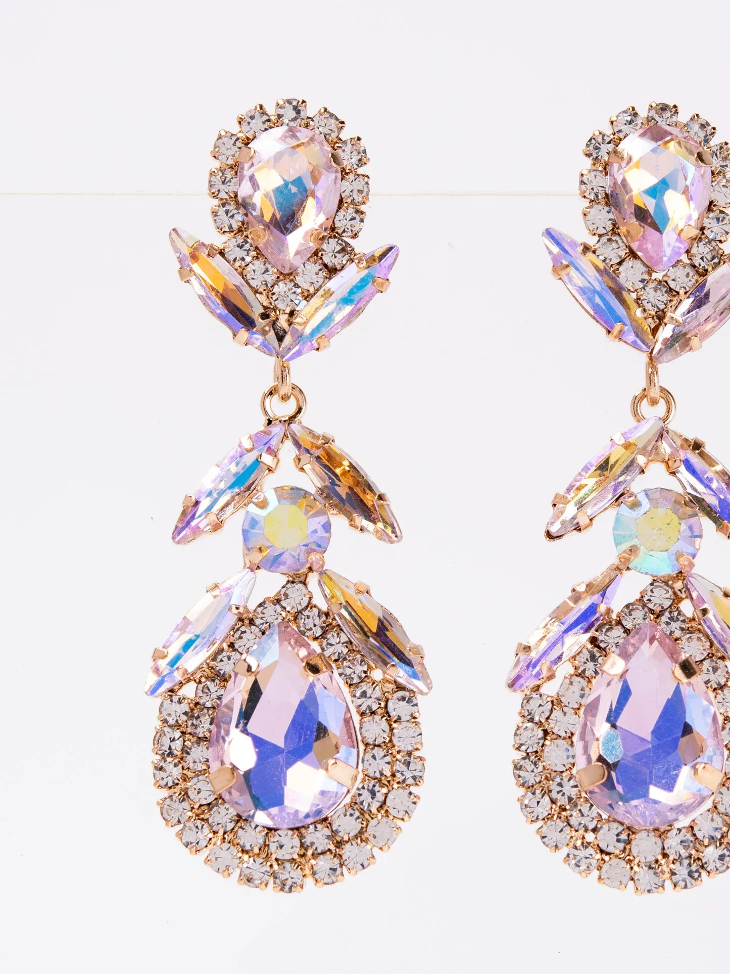 Thalia Rhinestone Stone Dangle Earrings