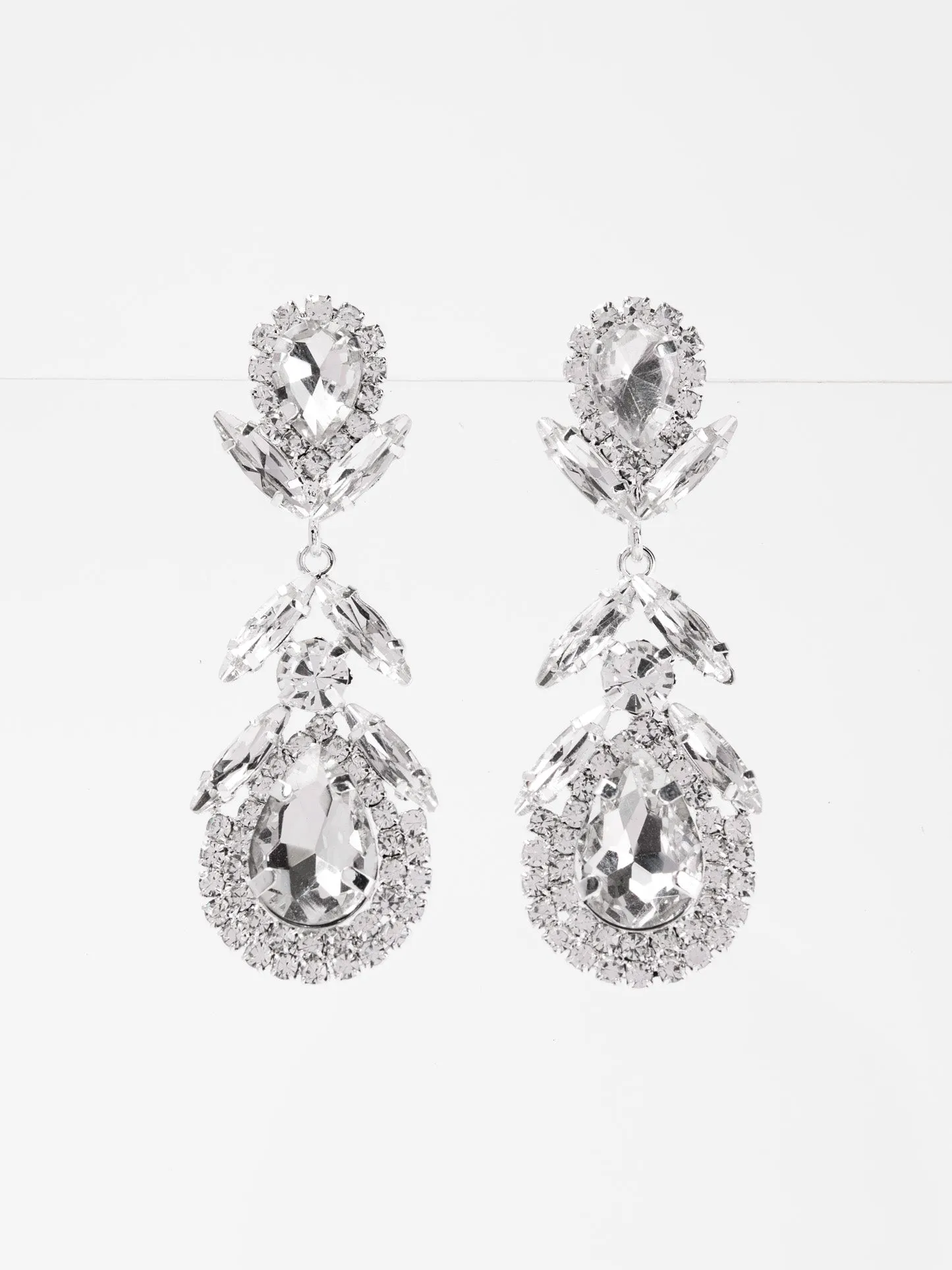 Thalia Rhinestone Stone Dangle Earrings