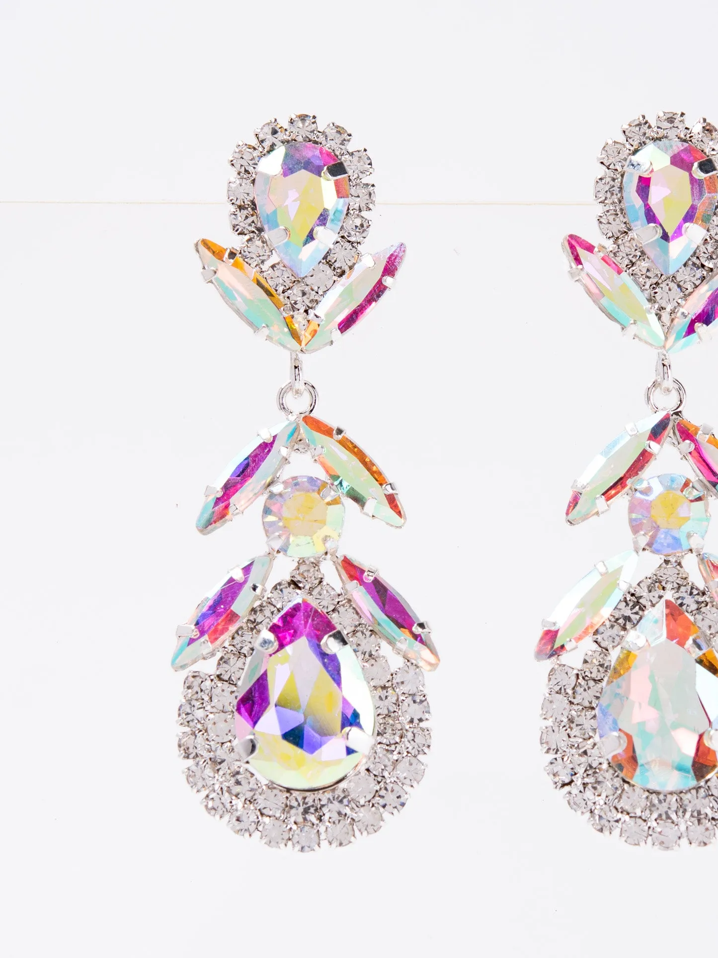 Thalia Rhinestone Stone Dangle Earrings