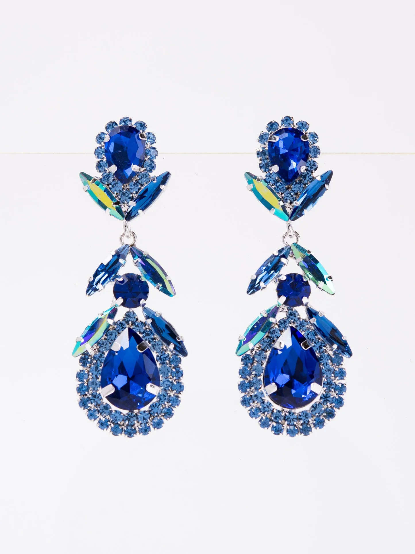 Thalia Rhinestone Stone Dangle Earrings