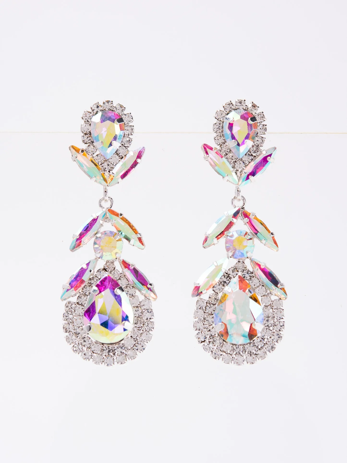 Thalia Rhinestone Stone Dangle Earrings