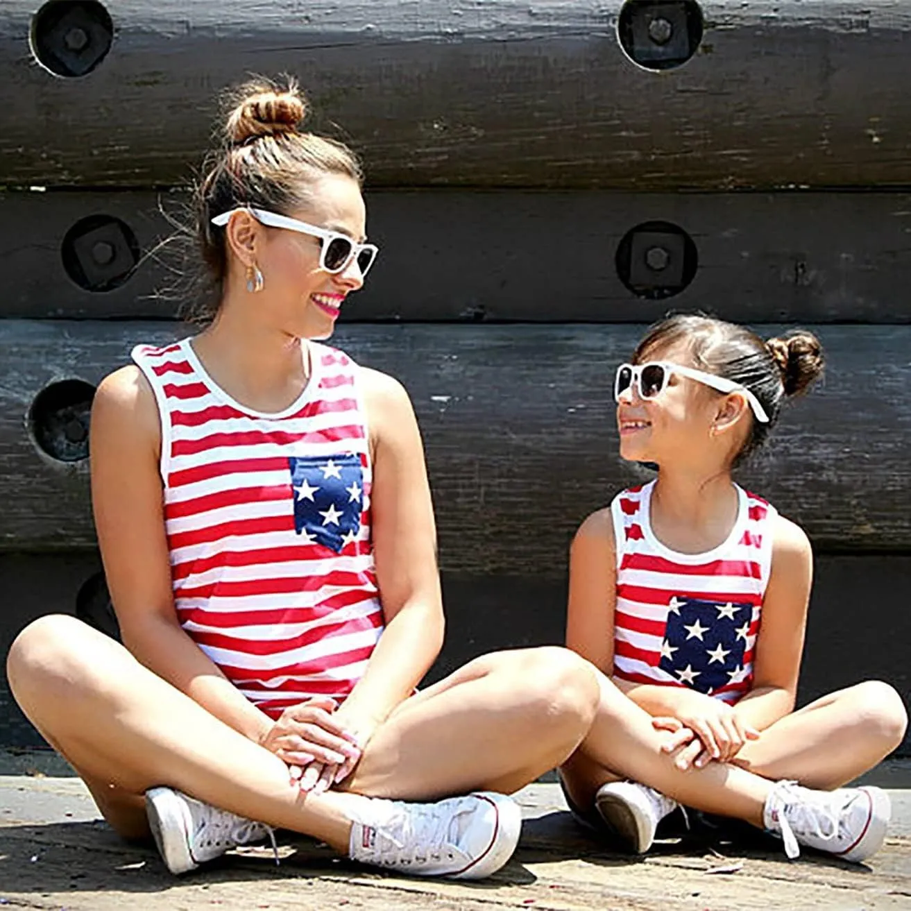 Toddler Boys' Tank Tops American Flag T-Shirt Kids 4th of July Shirts Cotton Patriotic Sleeveless Top Tees 1-7T