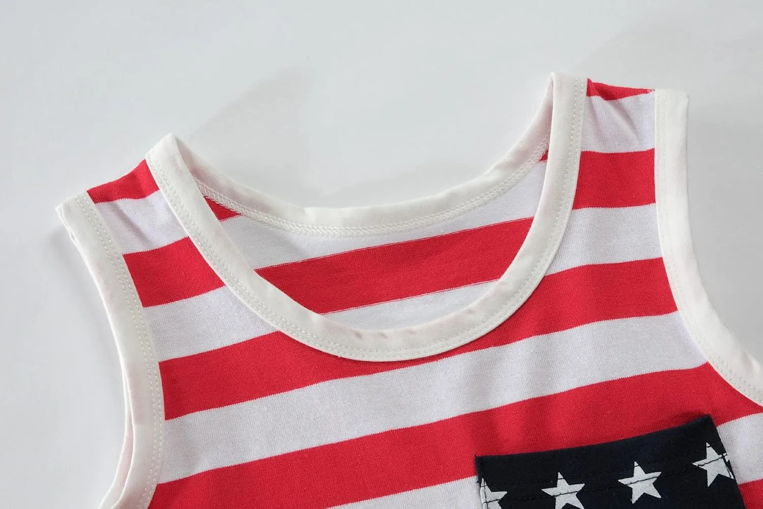 Toddler Boys' Tank Tops American Flag T-Shirt Kids 4th of July Shirts Cotton Patriotic Sleeveless Top Tees 1-7T