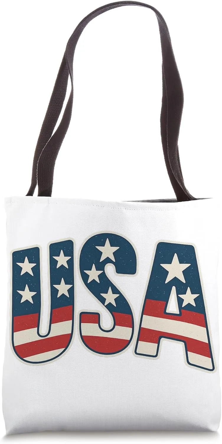 USA American Flag Stars and Stripes Patriotic Tote Bag