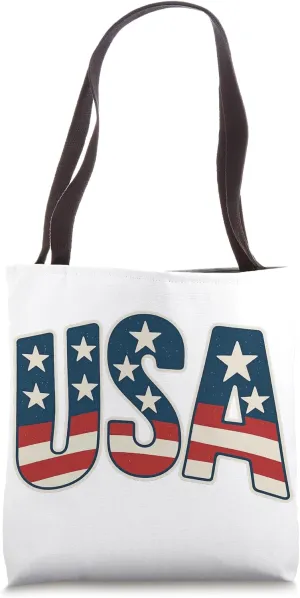USA American Flag Stars and Stripes Patriotic Tote Bag