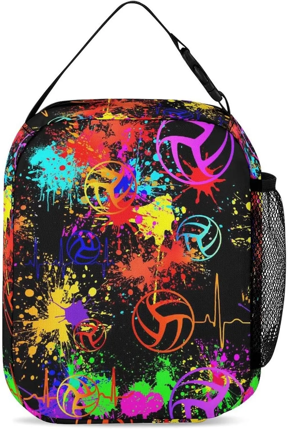 Volleyball Backpack with Lunch Box & Pencil Case for Kids Girls Boys School, 16 Inch Cool Volleyball Bookbag, School Backpack for Students Children, sustainable, Lightweight, Large Capacity
