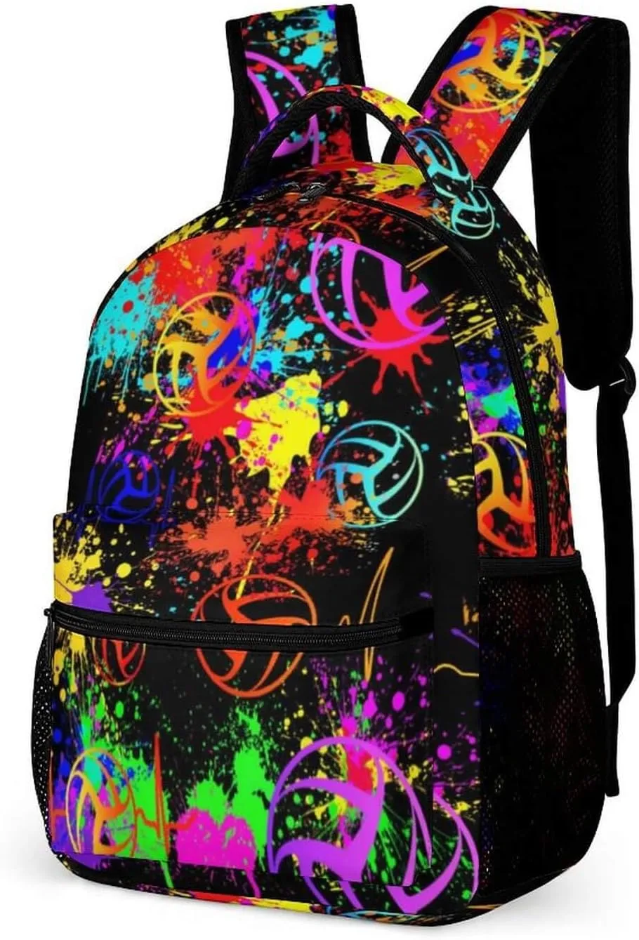 Volleyball School Backpack for Kids Girls Boys, 16 Inch Cool Volleyball Themed Bookbag, Personality School Backpack for Students Children, sustainable, Lightweight, Large Capacity