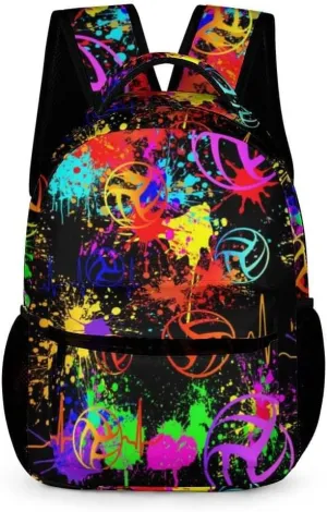 Volleyball School Backpack for Kids Girls Boys, 16 Inch Cool Volleyball Themed Bookbag, Personality School Backpack for Students Children, sustainable, Lightweight, Large Capacity