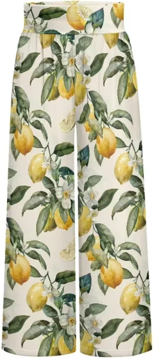 Wide Leg Pants for Women Summer 2024 Palazzo Tropical Floral Casual High Waist Trousers with Pockets S-3XL