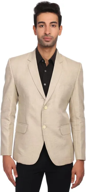 WINTAGE Men's Linen Tailored Fit Solid Evening/Casual Blazer Coat Jacket : Multiple Colors Inside