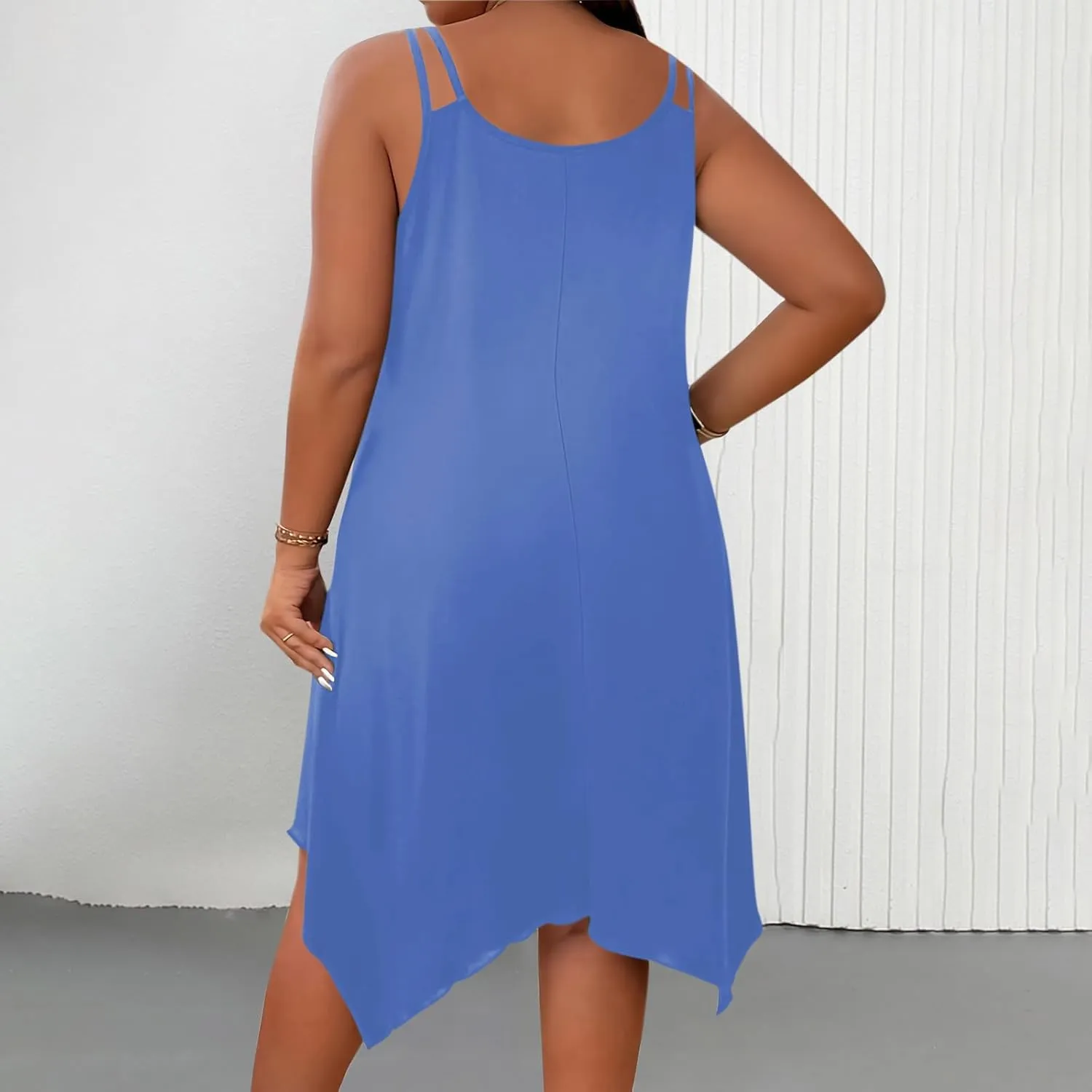Women Summer Midi Dress 2025 Hawaiian Bohemian Beach Cover Up Dress Floral Spaghetti Strap Casual Dress Plus Size Flowy Dress