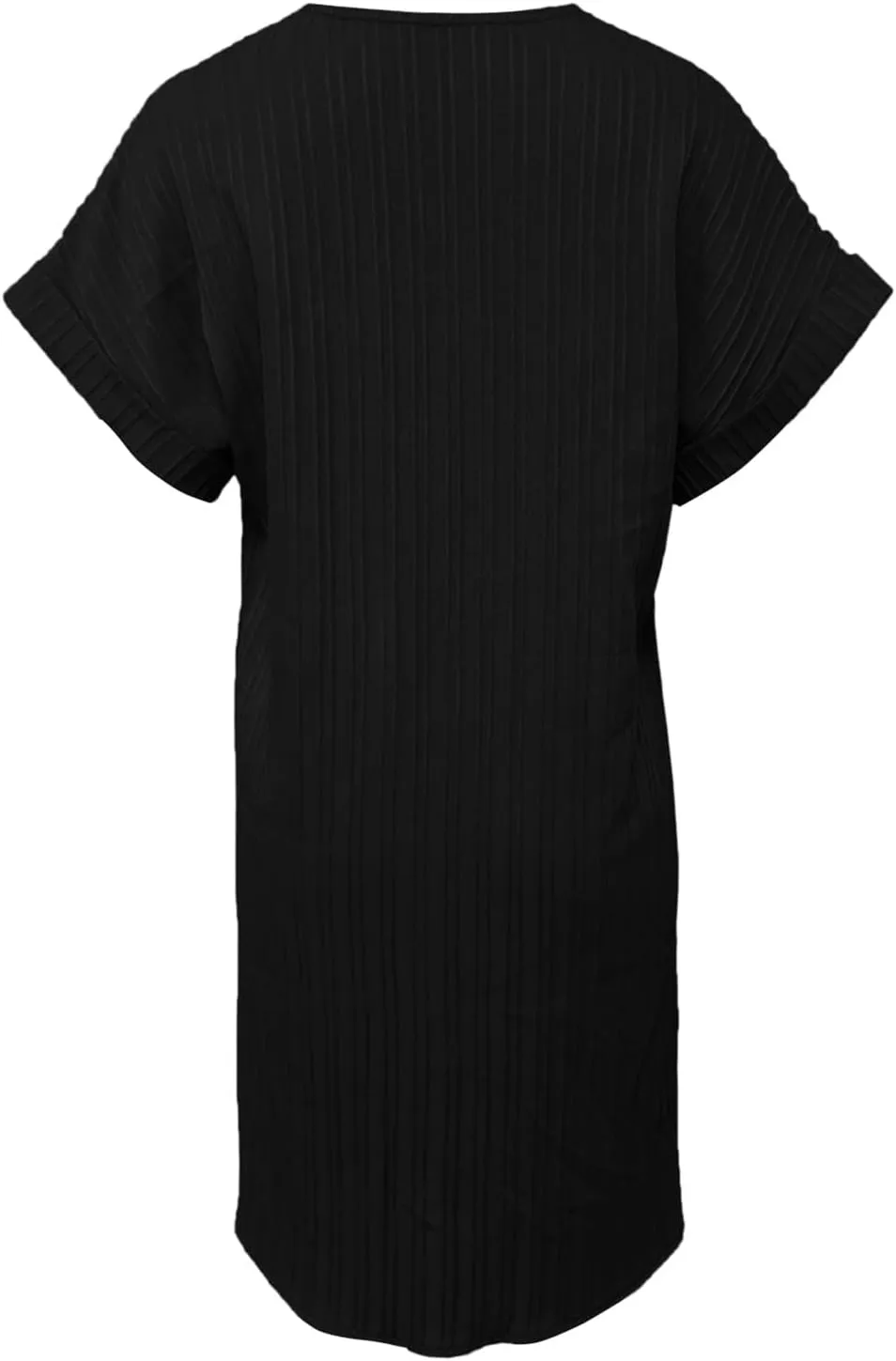 Womens Button Down Shirt Dresses Summer Cotton Linen Dress V-Neck Mini Dress Casual Short Sleeve Loose Tunic Dresses