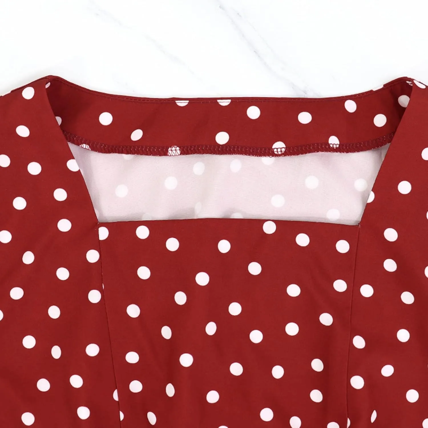 Women's Flutter Sleeve Smocked Polka Dot Midi Dress Summer Beach Vocation Boho Round Neck Casual Tiered Dresses