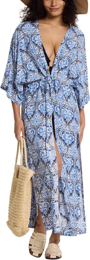 Women's Long Kimono Swimsuit Coverups Open Front Casual Loose Beach Cover Up Cardigans for Swimwear