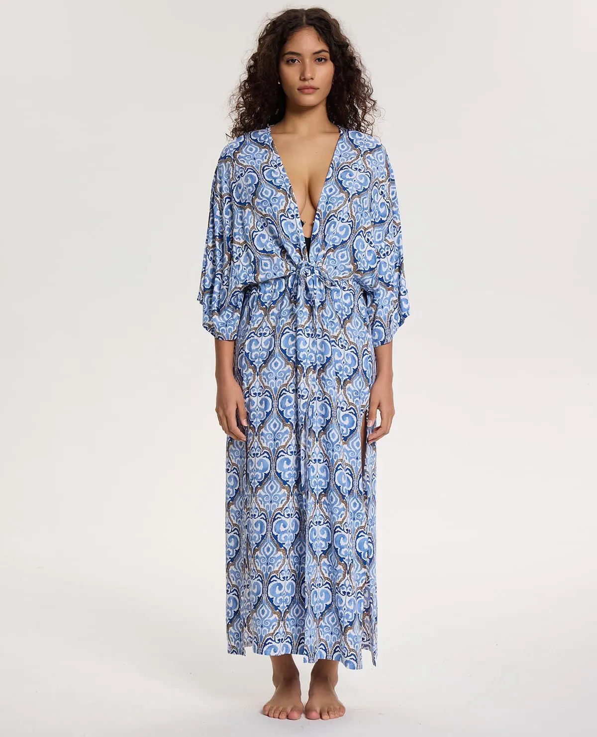Women's Long Kimono Swimsuit Coverups Open Front Casual Loose Beach Cover Up Cardigans for Swimwear