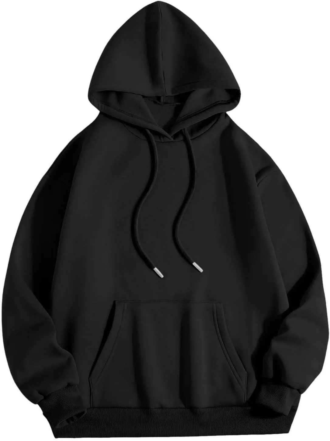 Womens Oversized Hoodies Fleece Hooded Sweatshirts Solid Basic Loose Letter Pullover Tops Drawstring 2024 Fall Outfit
