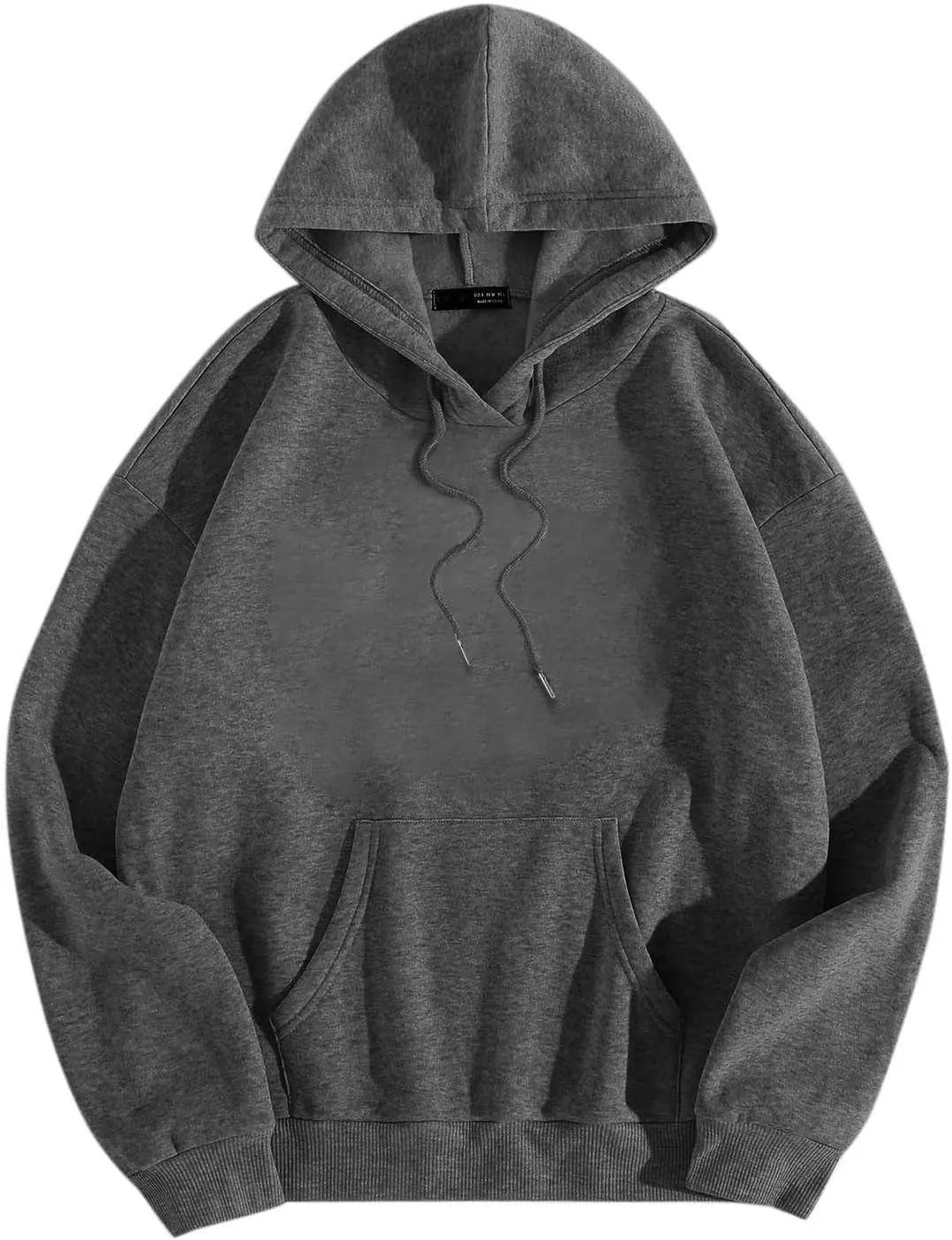 Womens Oversized Hoodies Fleece Hooded Sweatshirts Solid Basic Loose Letter Pullover Tops Drawstring 2024 Fall Outfit