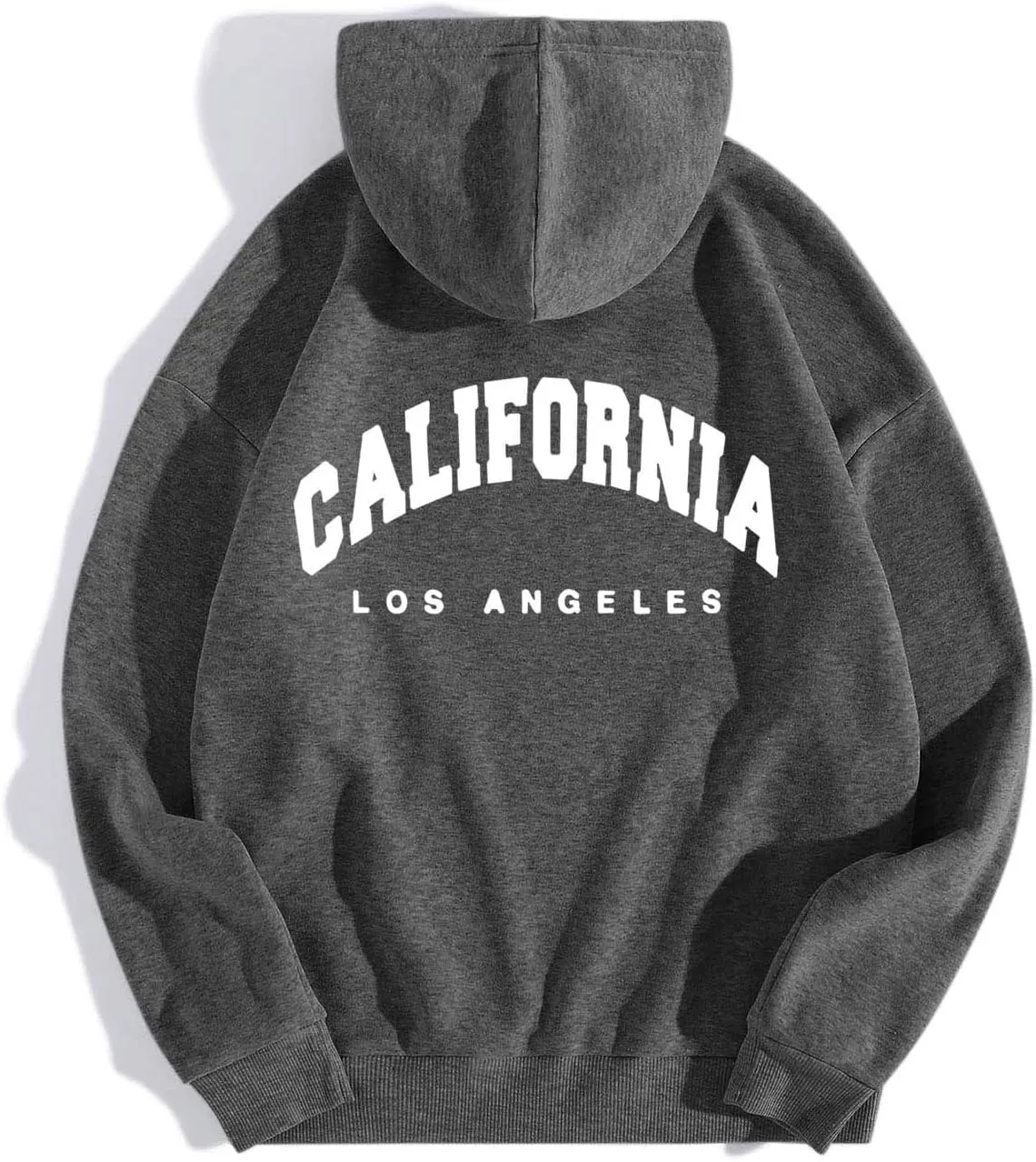 Womens Oversized Hoodies Fleece Hooded Sweatshirts Solid Basic Loose Letter Pullover Tops Drawstring 2024 Fall Outfit
