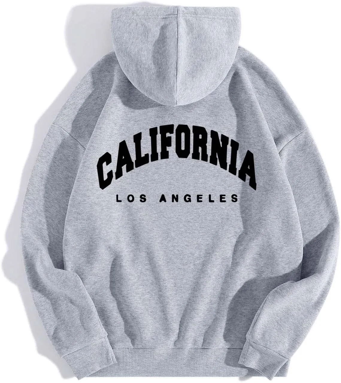 Womens Oversized Hoodies Fleece Hooded Sweatshirts Solid Basic Loose Letter Pullover Tops Drawstring 2024 Fall Outfit