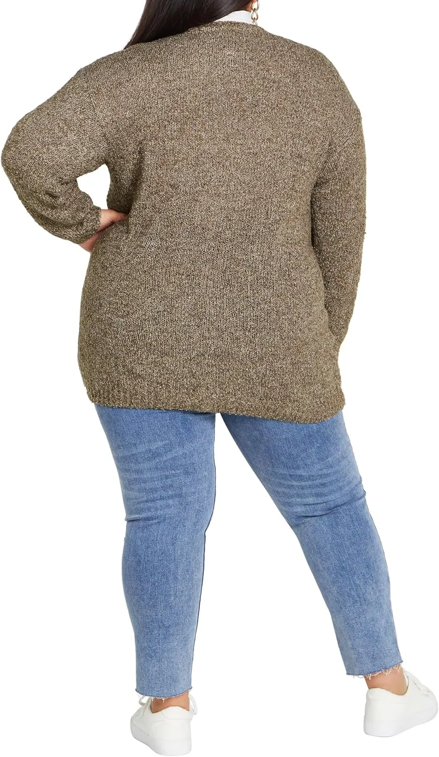 Women's Plus Size Cardigan - Amber Boucle