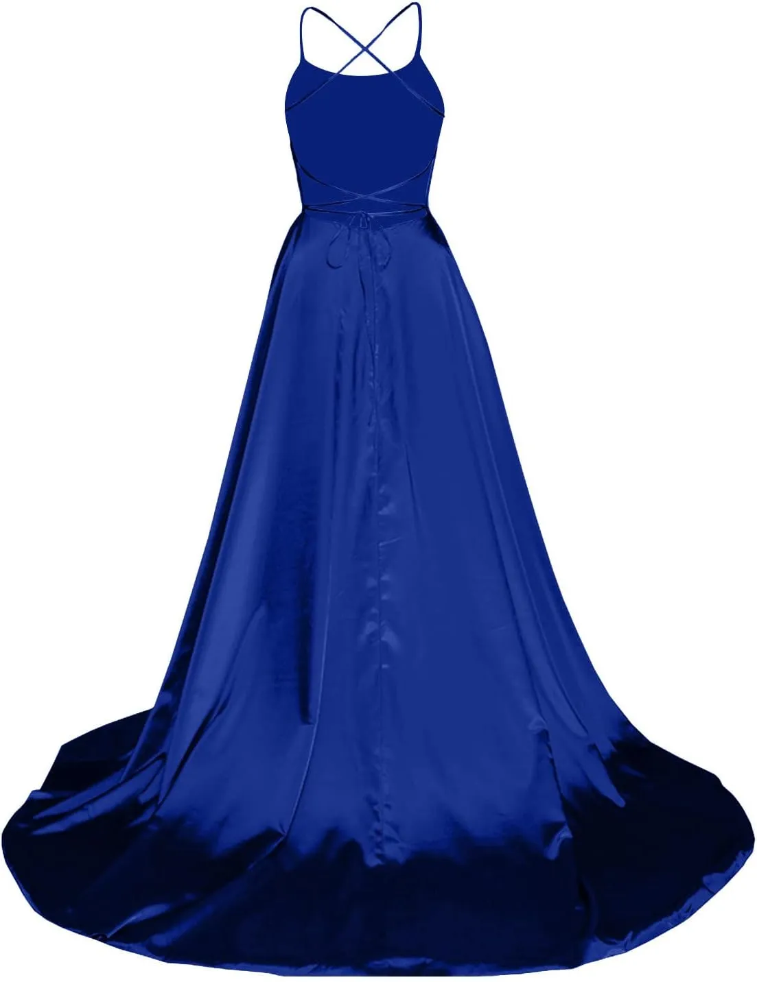 Women's Plus Size Chiffon Off Shoulder Formal Dress with Side Slit Spaghetti Straps Prom Dress Elegant Maxi Dress