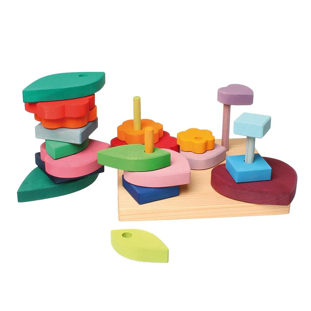 Wooden Stacking Game Shapes by Grimm's