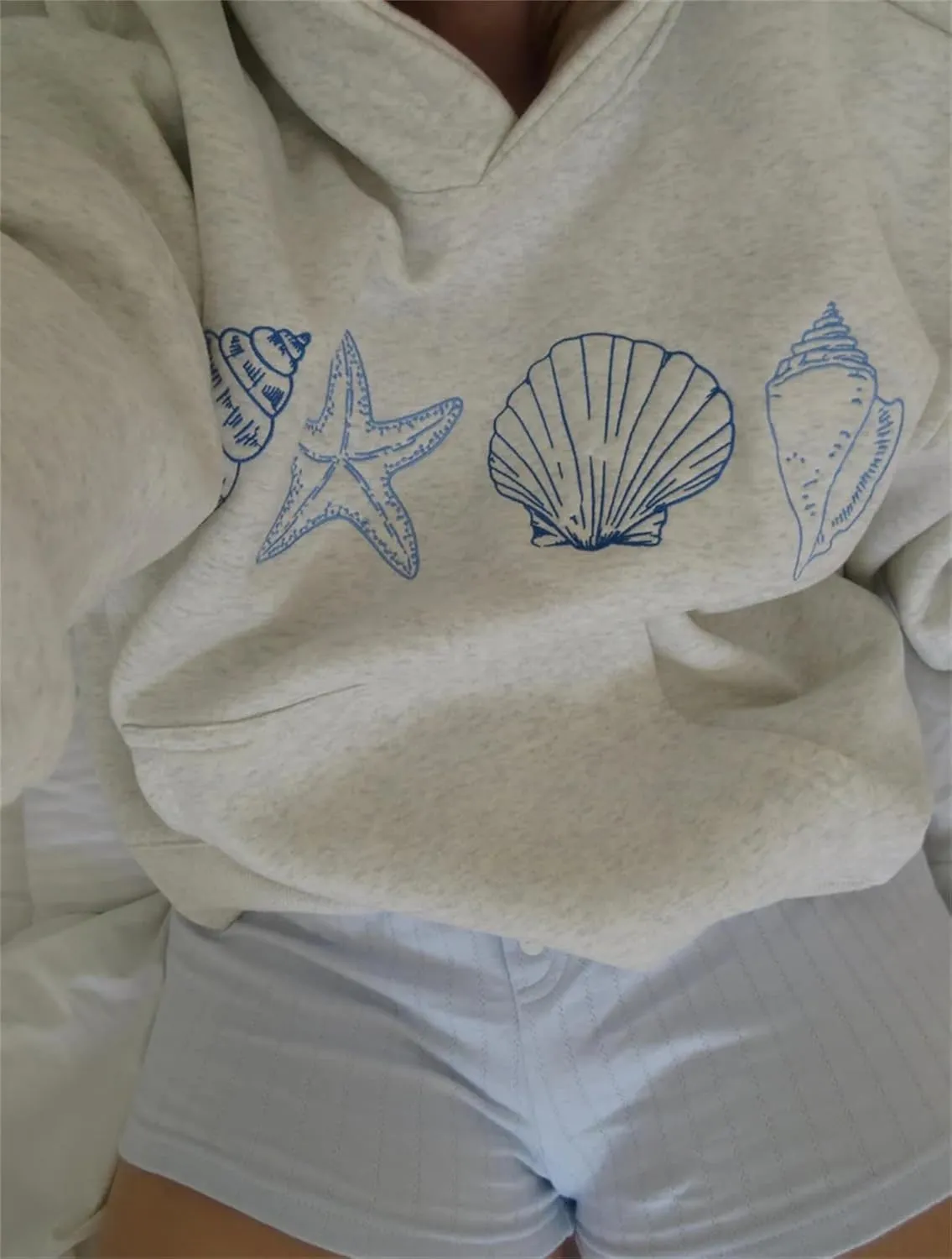 Y2K Hoodie Women Teens Star Graphic Pullover Hoodies Vintage Oversized Sweatshirt Preppy Jacket Streetwear