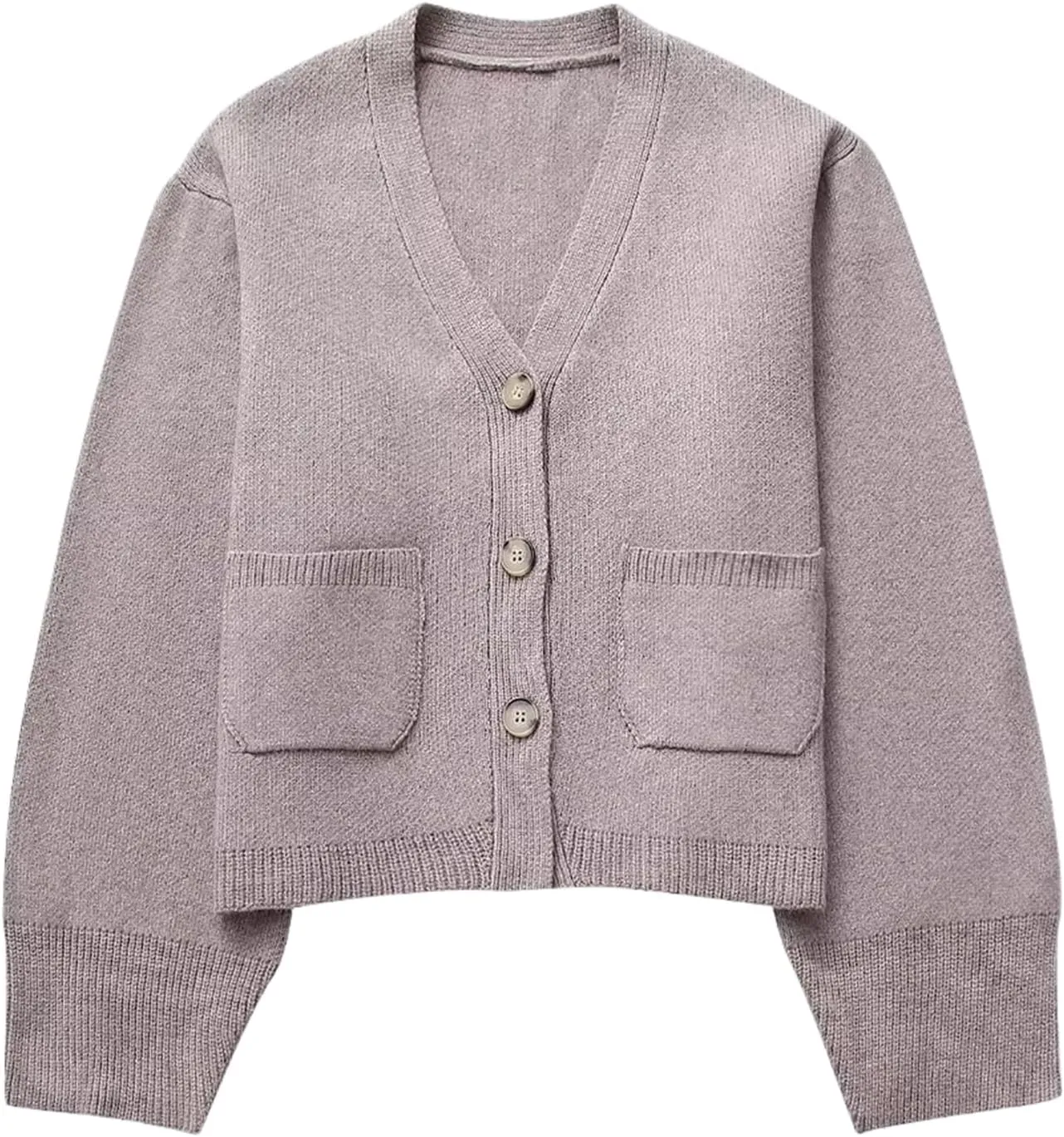 Yimoon Womens Casual Cropped Cardigan Sweater Button Down Long Sleeve Chunky Knitted Cardigan Outwear